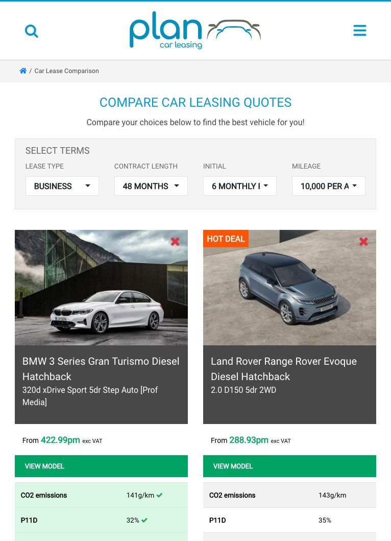 Plan Website Tablet